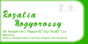 rozalia mogyorossy business card